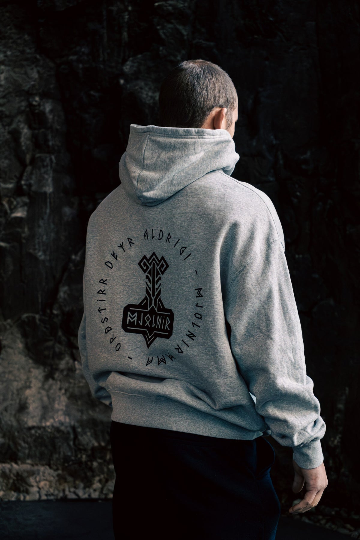 Mjölnir Oversized Hoodie – Grey